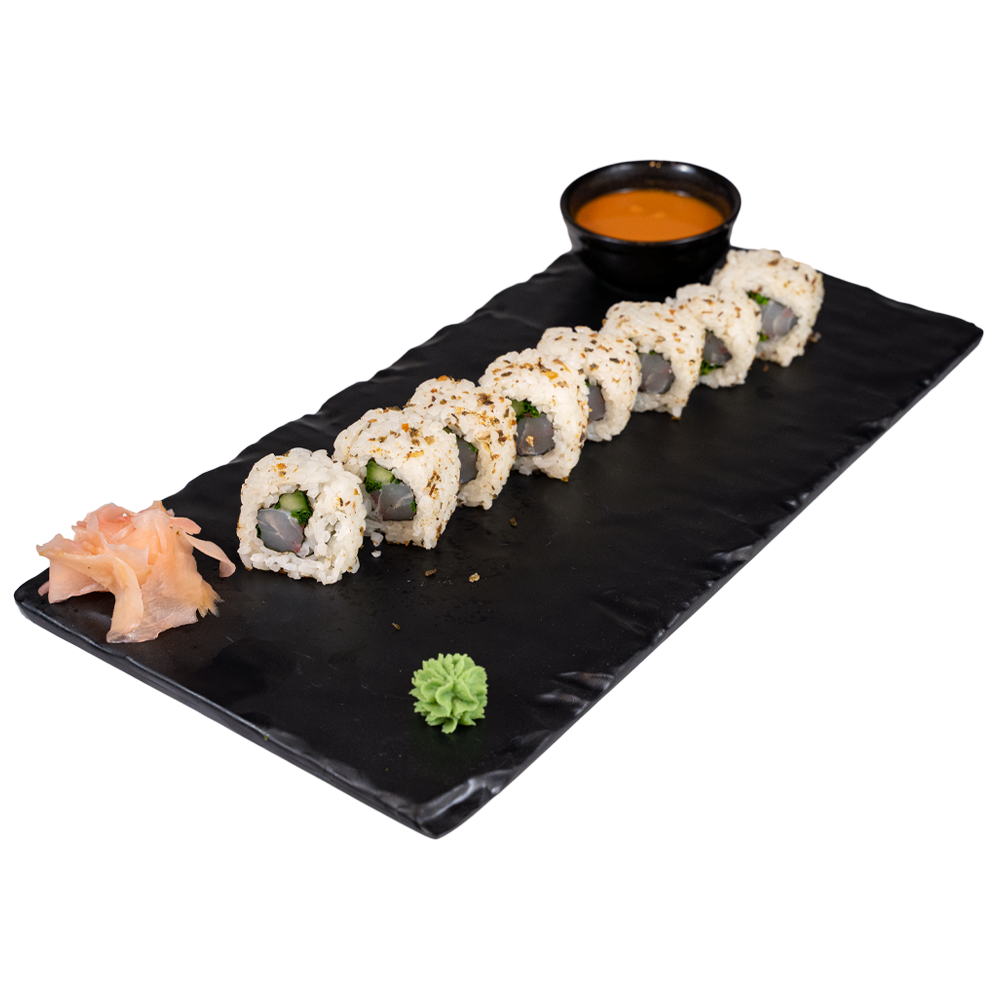 Grilled skin roll uramaki